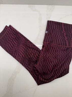 lululemon athletica Deep Burgundy Patterned Leggings